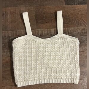 Maje woven crop tank size 2 cream